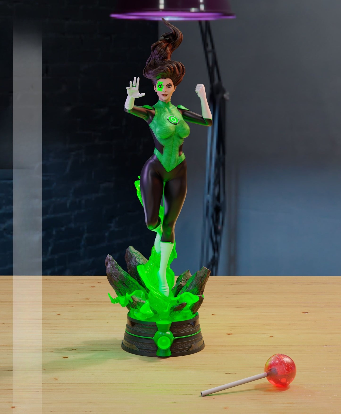 3893 Jessica Cruz - Yellow Lantern - STL 3D Print Files