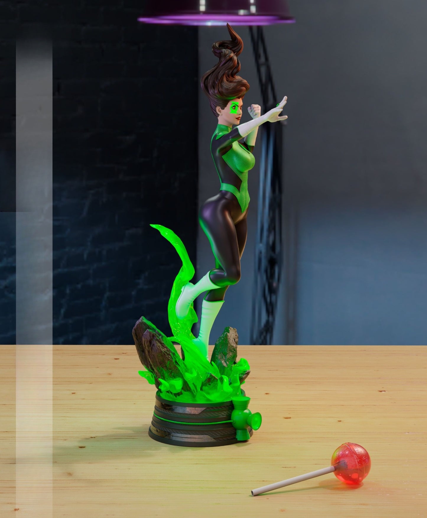 3893 Jessica Cruz - Yellow Lantern - STL 3D Print Files