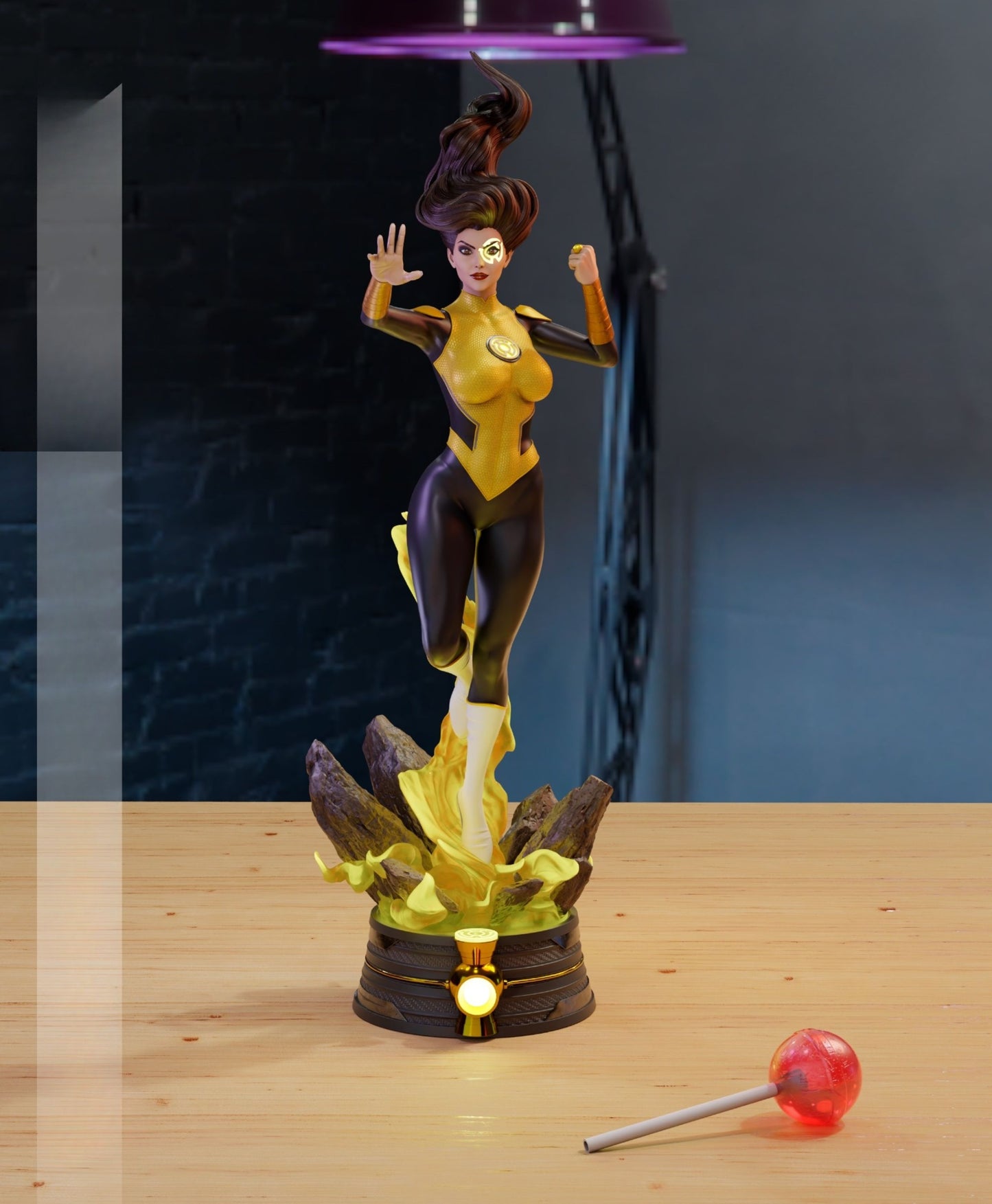 3893 Jessica Cruz - Yellow Lantern - STL 3D Print Files