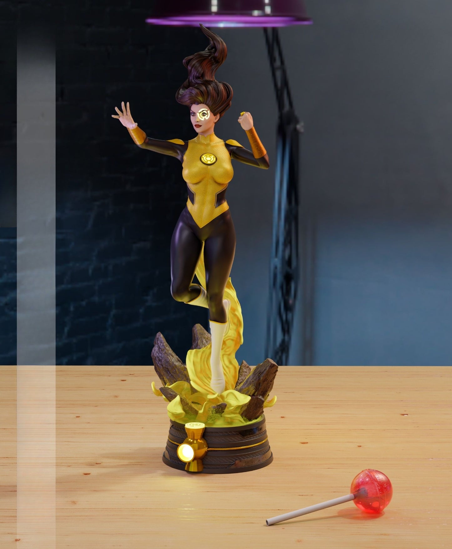3893 Jessica Cruz - Yellow Lantern - STL 3D Print Files