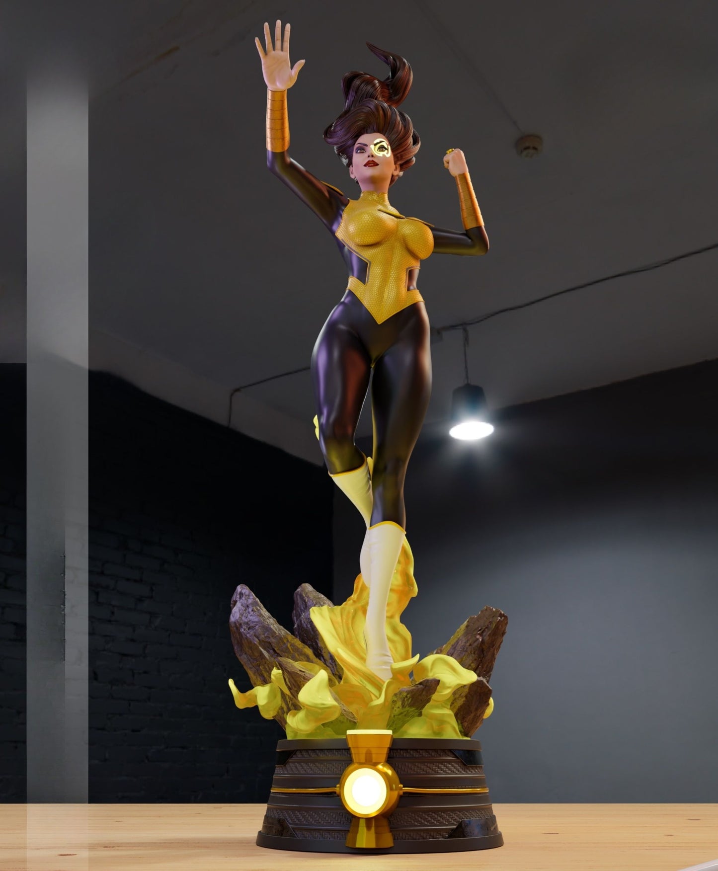 3893 Jessica Cruz - Yellow Lantern - STL 3D Print Files