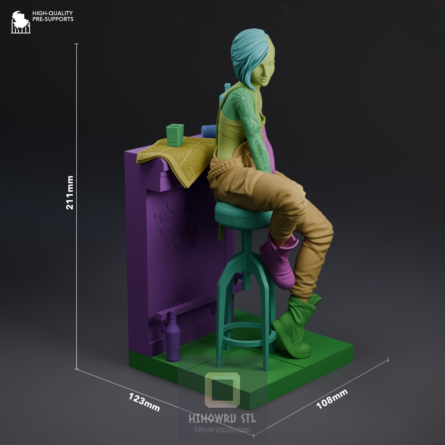 4502 Judy Alvarez - Cyberpunk 2077 - STL 3D Print Files