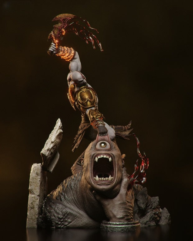 4145 Kratos VS Cyclope - God Of War - STL 3D Print Files