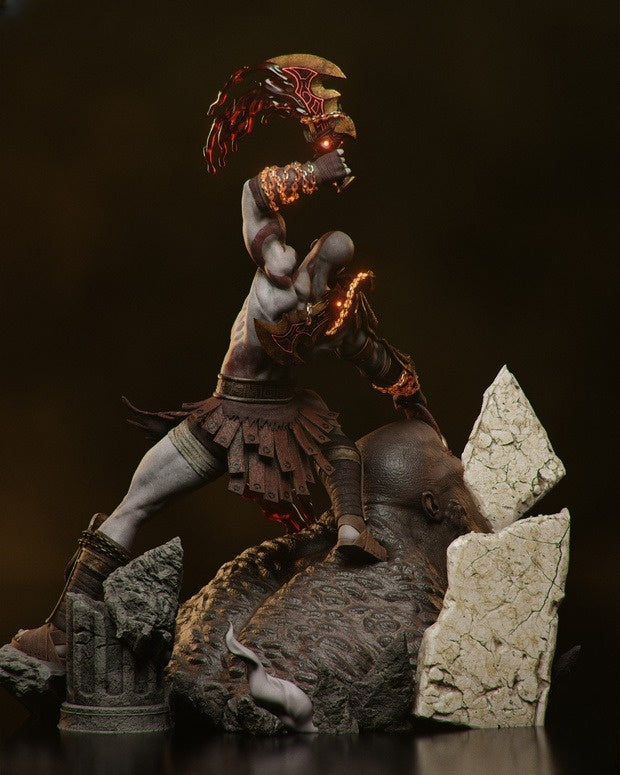 4145 Kratos VS Cyclope - God Of War - STL 3D Print Files