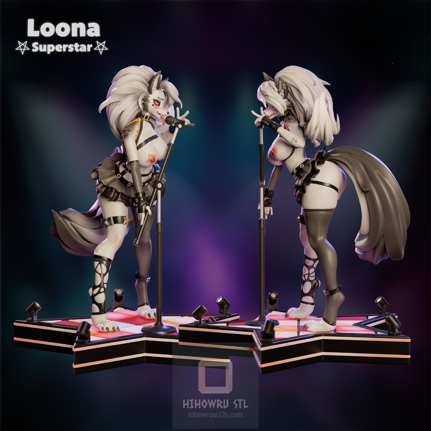 4557 Loona NSFW - Helluva Boss - STL 3D Print Files