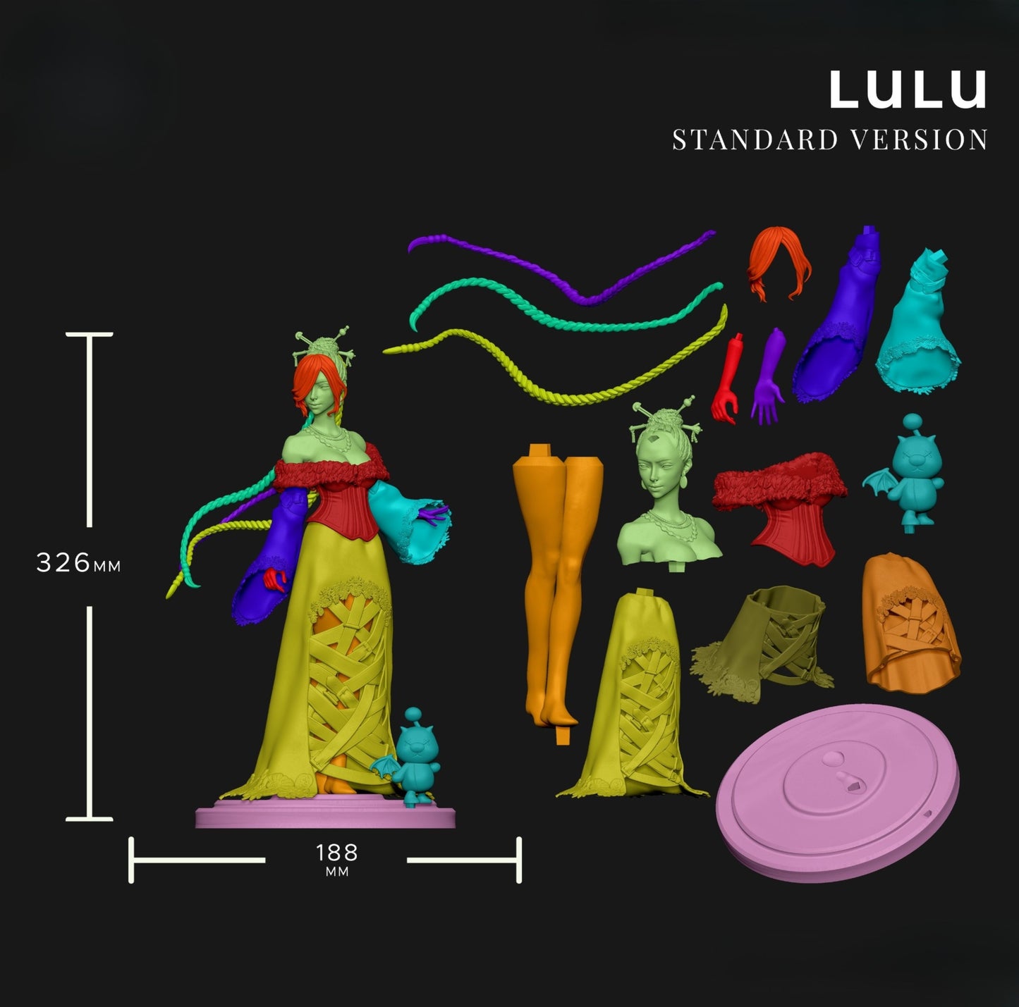 3958 Lulu - Final Fantasy X - STL 3D Print Files