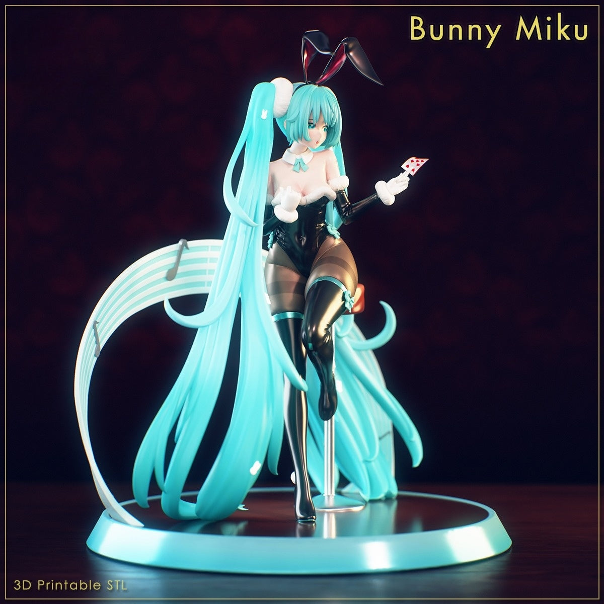 3480 Hatsune Miku - Vocaloid - STL 3D Print Files