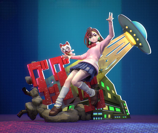 3424 Momo Ayase - Dandadan - STL 3D Print Files