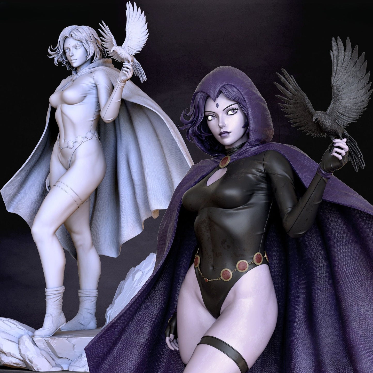 4273 Raven NSFW - DC Comics - STL 3D Print Files