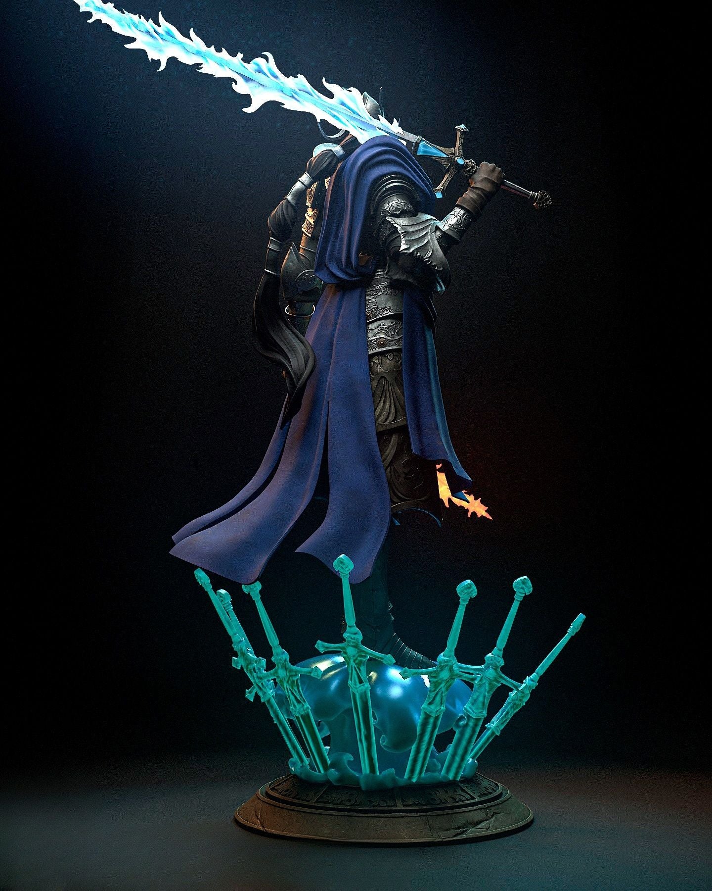 3941 Rellana Twin Moon Knight - Elden Ring - STL 3D Print Files