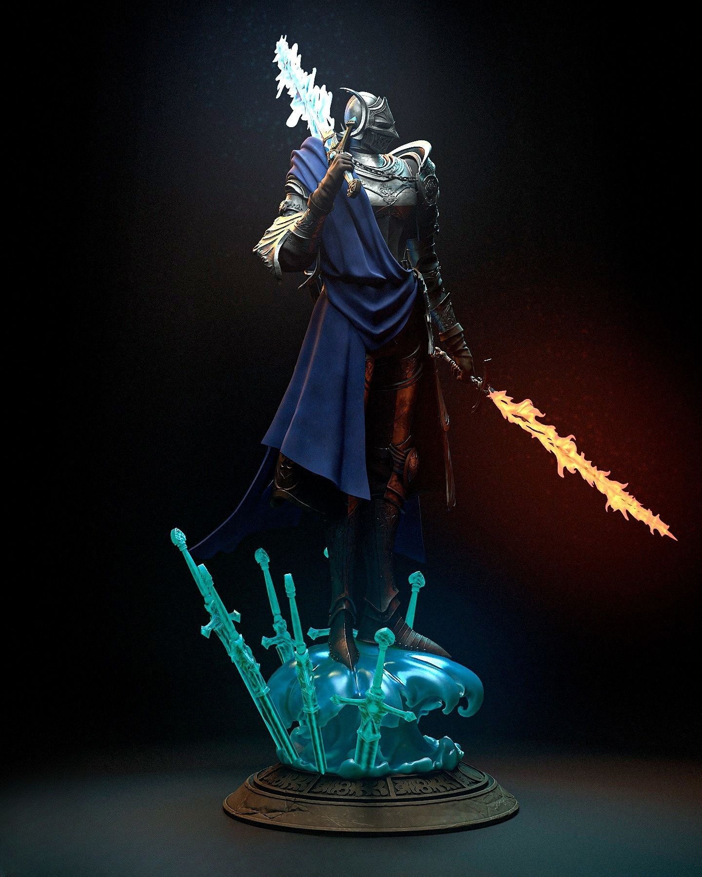 3941 Rellana Twin Moon Knight - Elden Ring - STL 3D Print Files
