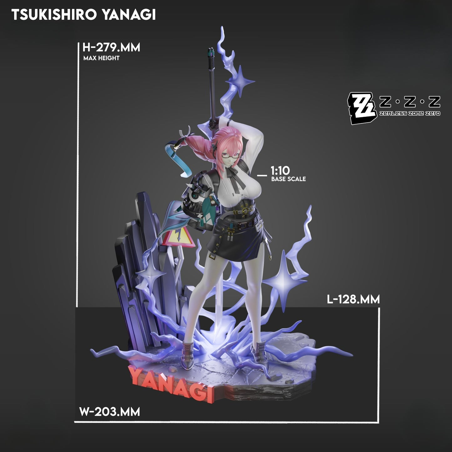 3382 Tsukishiro Yanagi - Zenless Zone Zero - STL 3D Print Files