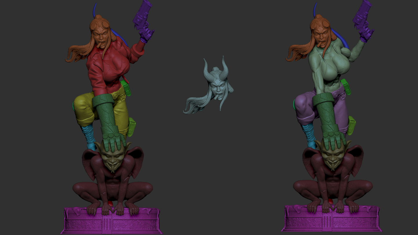 1213 Hellgirl - STL 3D Print Files