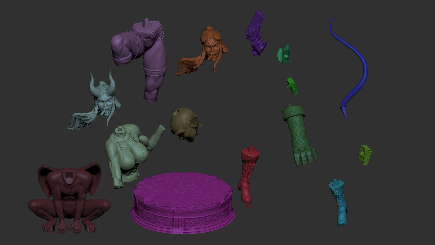 1213 Hellgirl - STL 3D Print Files
