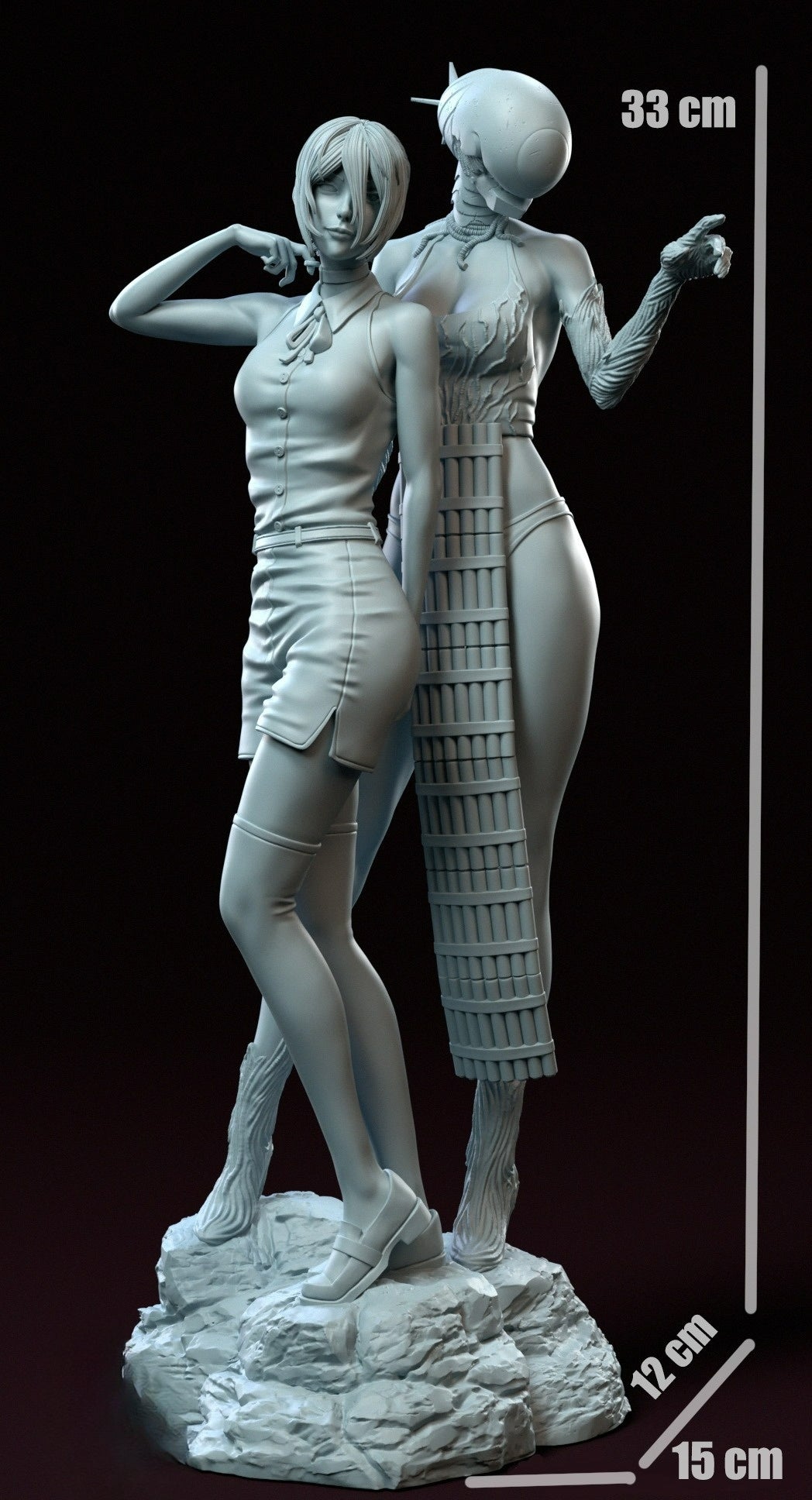 3476 Reze and Bomb Devil - Chainsaw Man - STL 3D Print Files