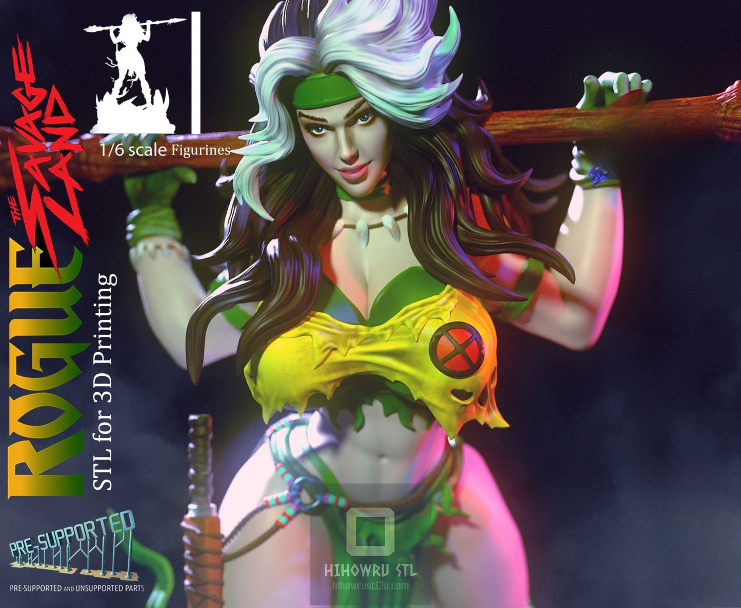 4542 Rogue NSFW - Savage Lands - X-men - STL 3D Print Files
