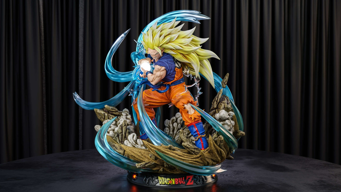 3292 Goku Kamehameha SSJ3 - Dragon Ball Z - STL 3D Print Files