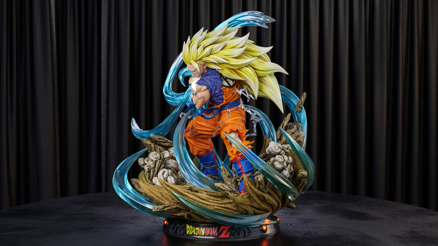 3292 Goku Kamehameha SSJ3 - Dragon Ball Z - STL 3D Print Files