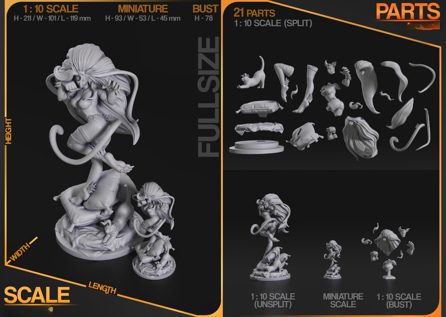 3569 Felicia - Darkstalkers - STL 3D Print Files