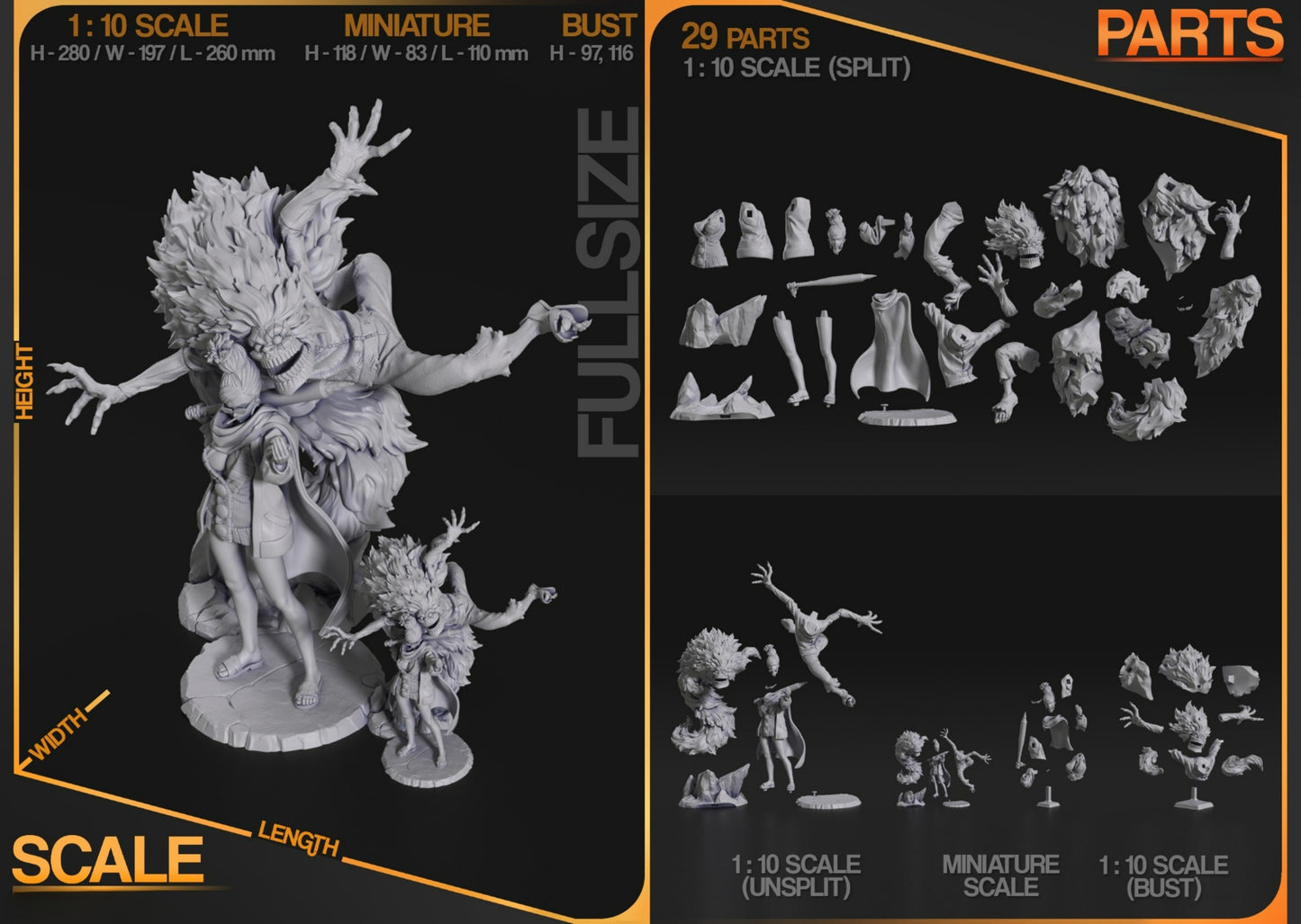 3571 Seiko Ayase and Turbo Granny - Dandadan - STL 3D Print Files