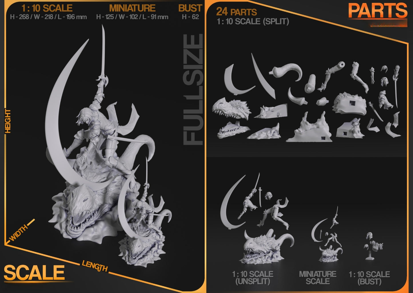 3570 Cha Hae-In - Solo Leveling - STL 3D Print Files