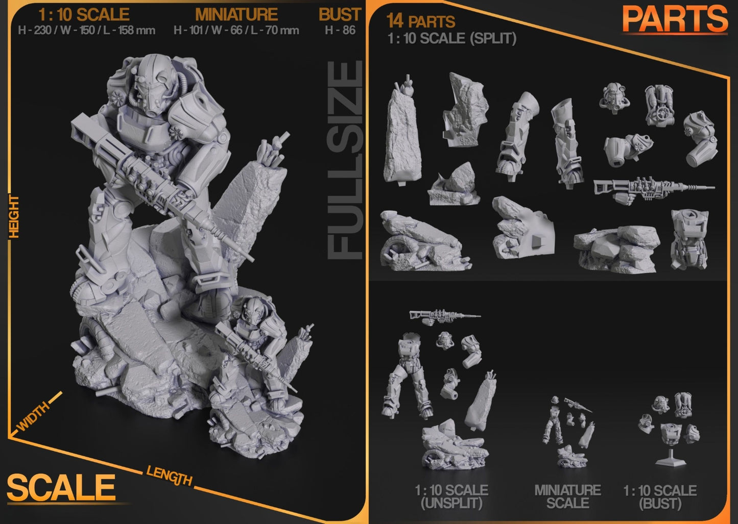 4095 T-60 Power Armor - Fallout 4 - STL 3D Print Files