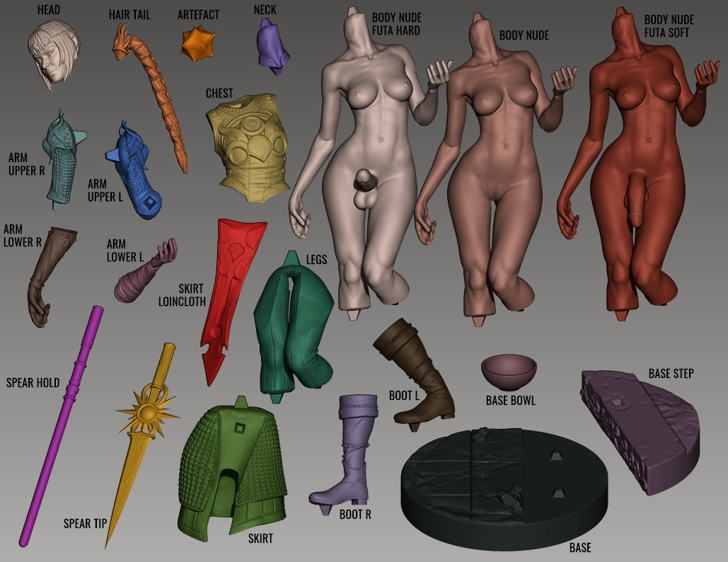 2087 Shadowheart NSFW - Baldurs Gate 3 - STL 3D Print Files
