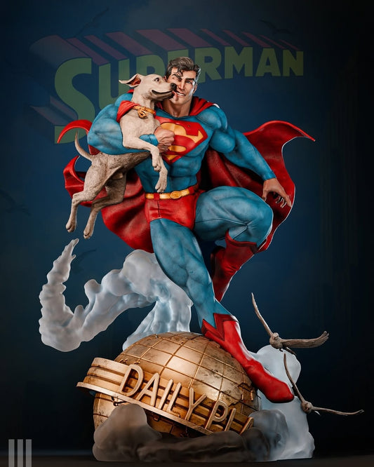 4163 Superman And Krypto - STL 3D Print Files
