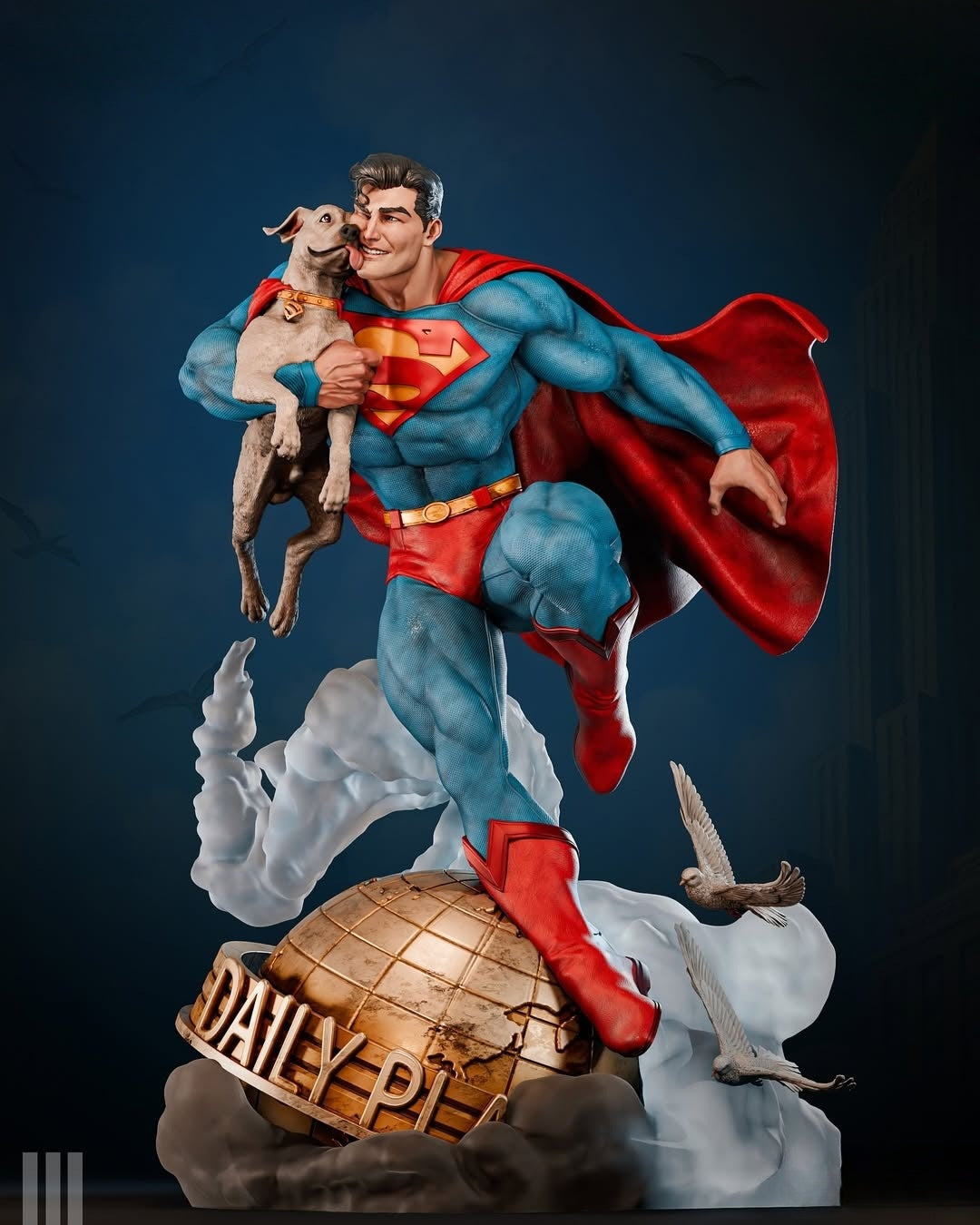 4163 Superman And Krypto - STL 3D Print Files