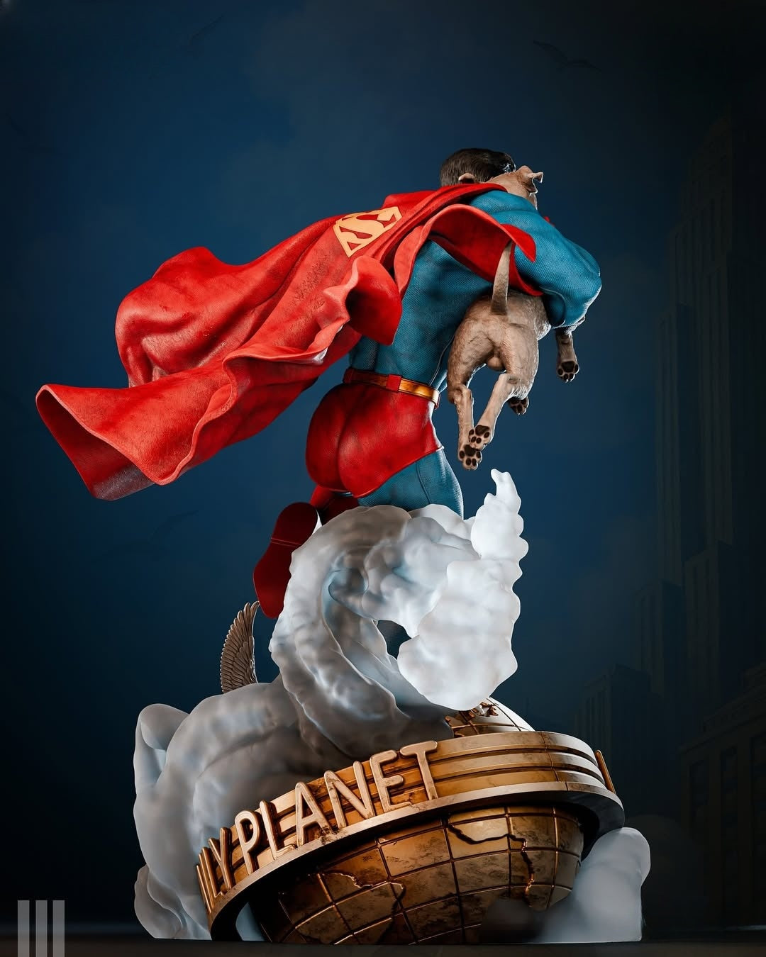 4163 Superman And Krypto - STL 3D Print Files