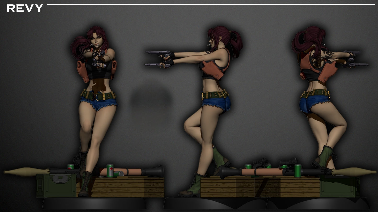 3948 Revy - Black Lagoon - STL 3D Print Files