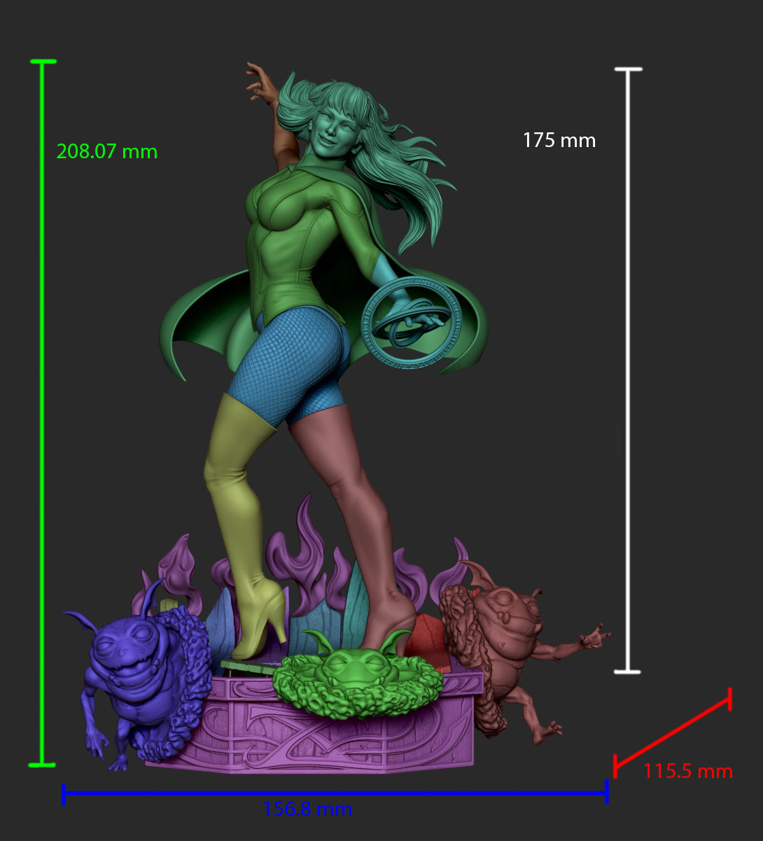 1807 Zatanna - DC Comics - STL 3D Print Files