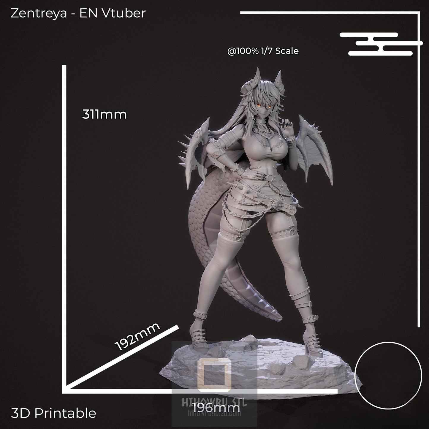 4587 Zentreya - Virtual YouTuber - STL 3D Print Files