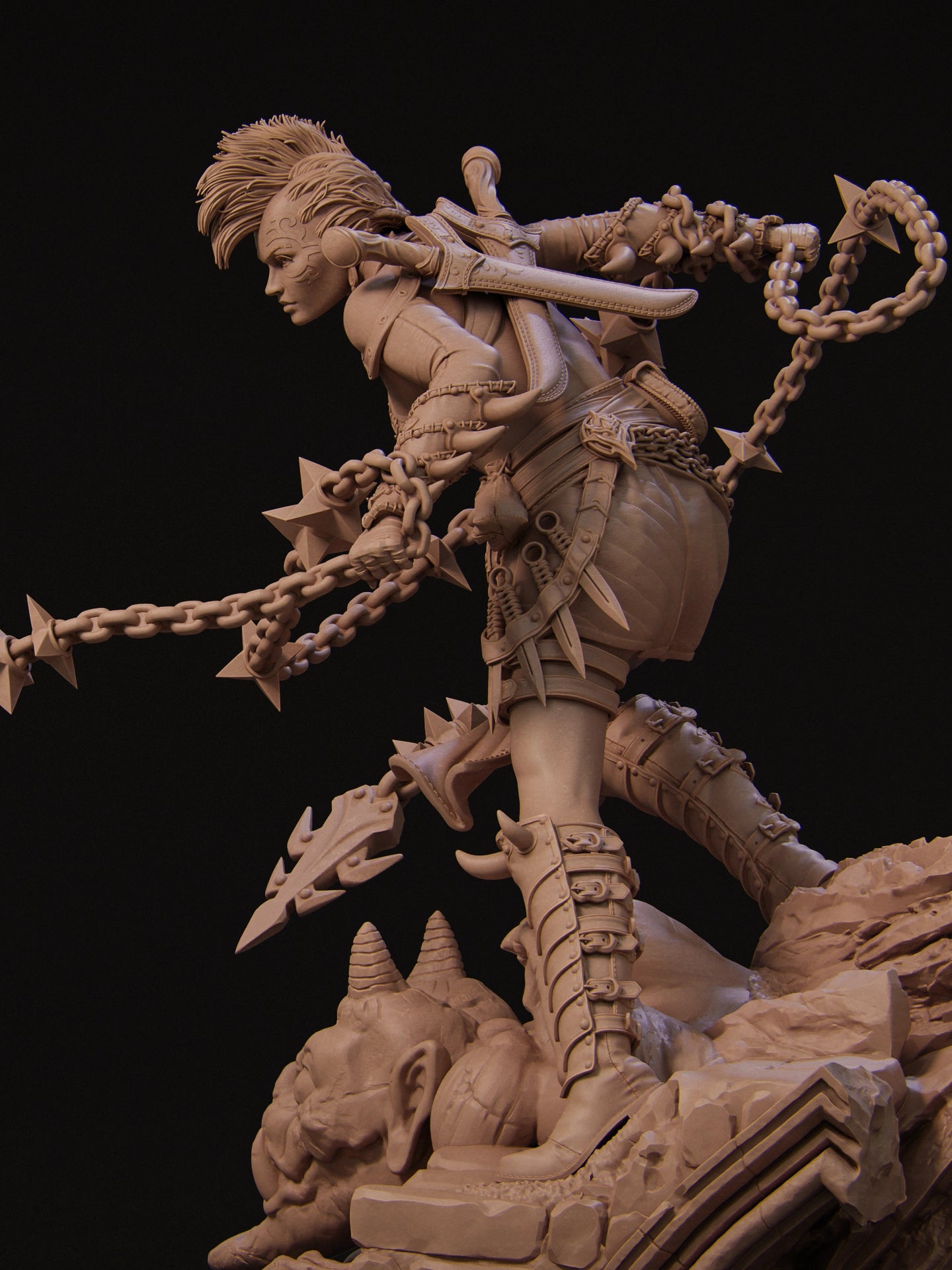4107 Zestari - Shadow Elf Warrior - STL 3D Print Files
