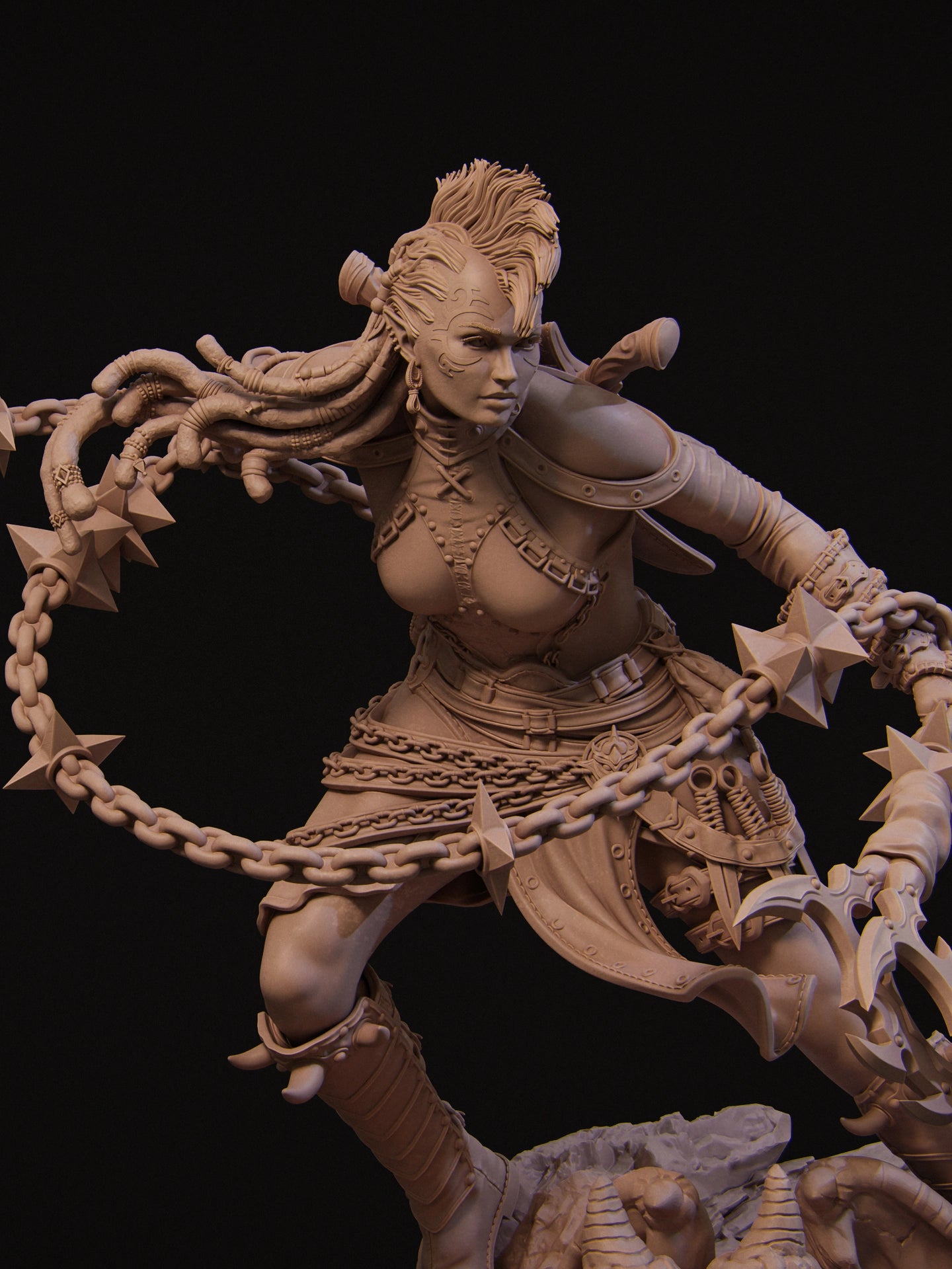 4107 Zestari - Shadow Elf Warrior - STL 3D Print Files