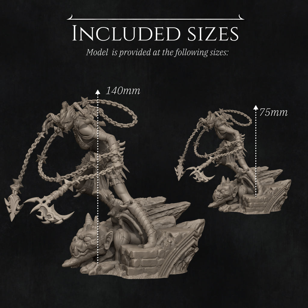 4107 Zestari - Shadow Elf Warrior - STL 3D Print Files