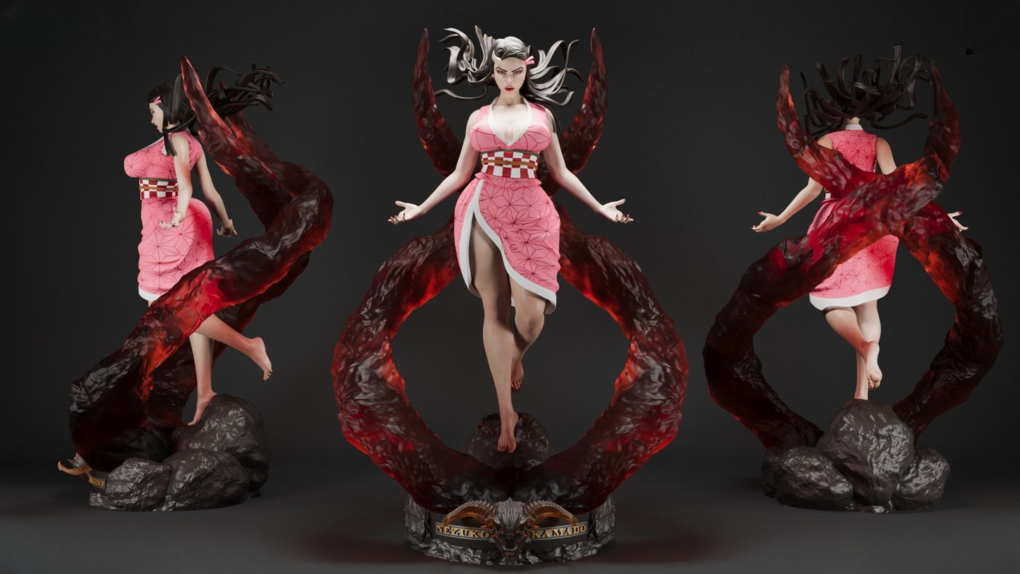 3911 Nezuko Kamado NSFW - Kimetsu no Yaiba - STL 3D Print Files