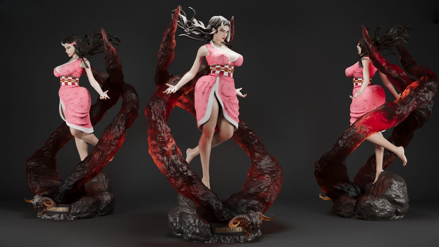 3911 Nezuko Kamado NSFW - Kimetsu no Yaiba - STL 3D Print Files