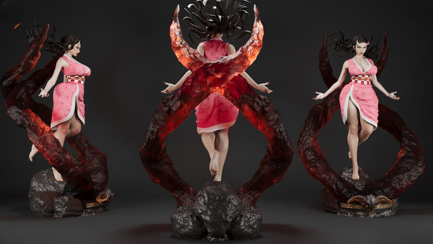 3911 Nezuko Kamado NSFW - Kimetsu no Yaiba - STL 3D Print Files