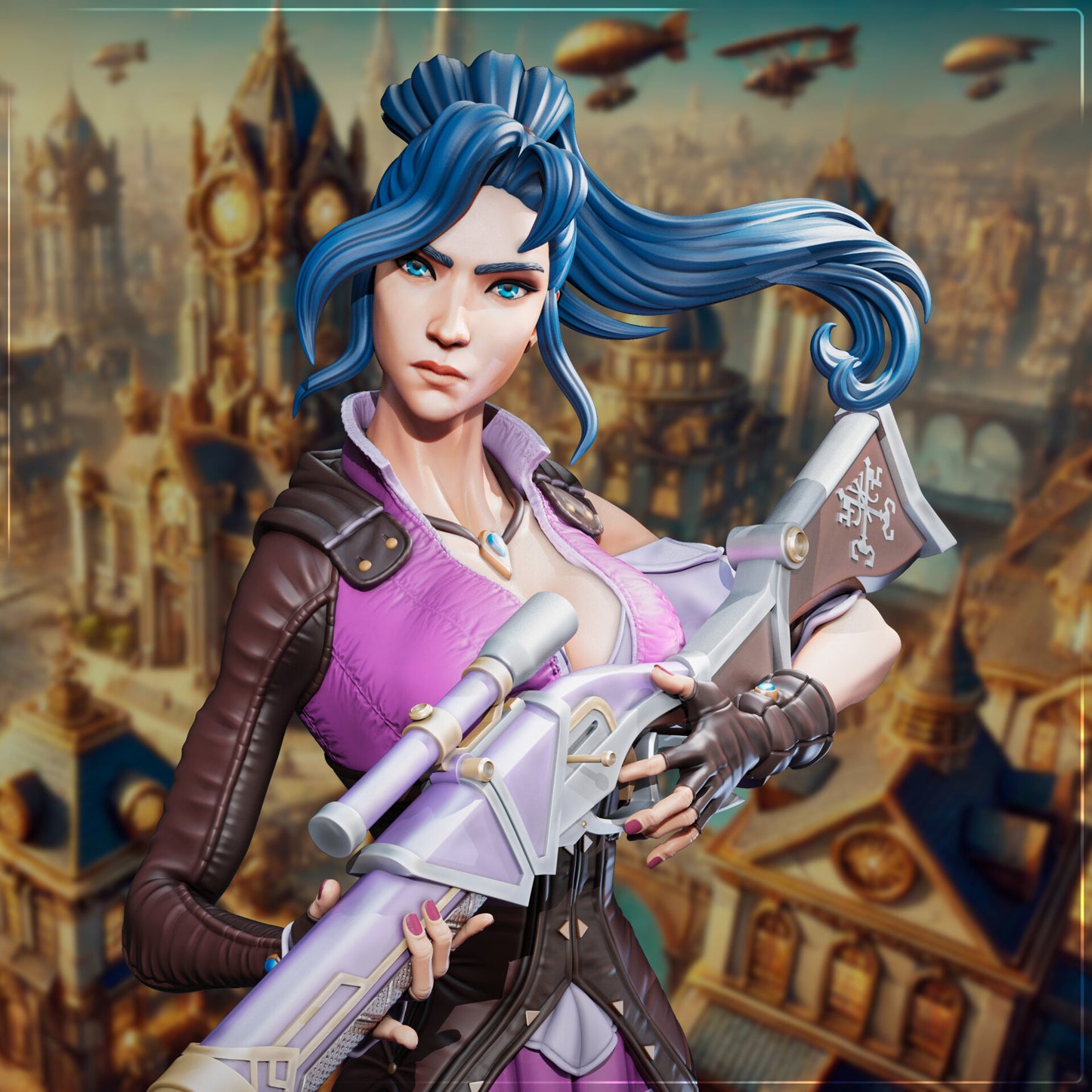 3439 Caitlyn Arcane - League of Legends - STL 3D Print Files