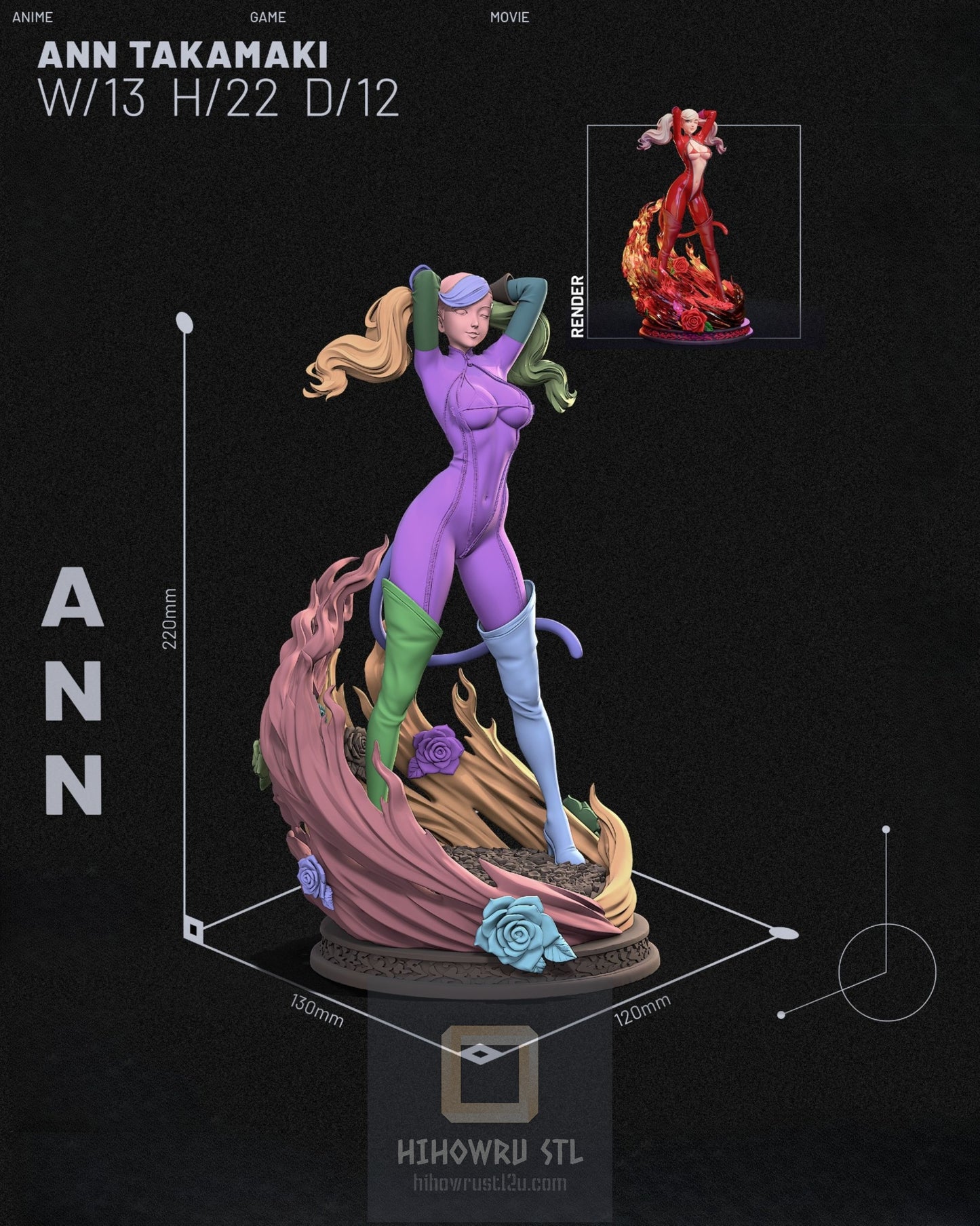 4839 Ann Takamaki - Persona 5 - STL 3D Print Files