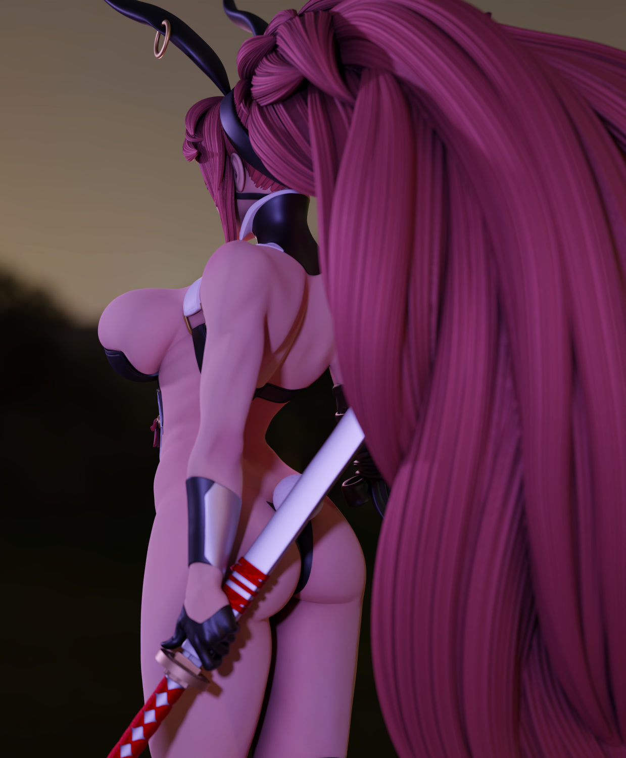 3132 Baiken NSFW - Guilty Gear - STL 3D Print Files