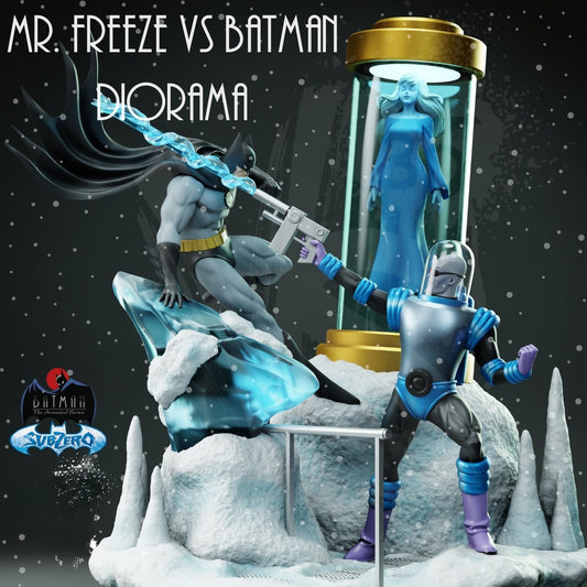 3423 Batman VS Mr. Freeze Diorama - DC COMICS - STL 3D Print Files