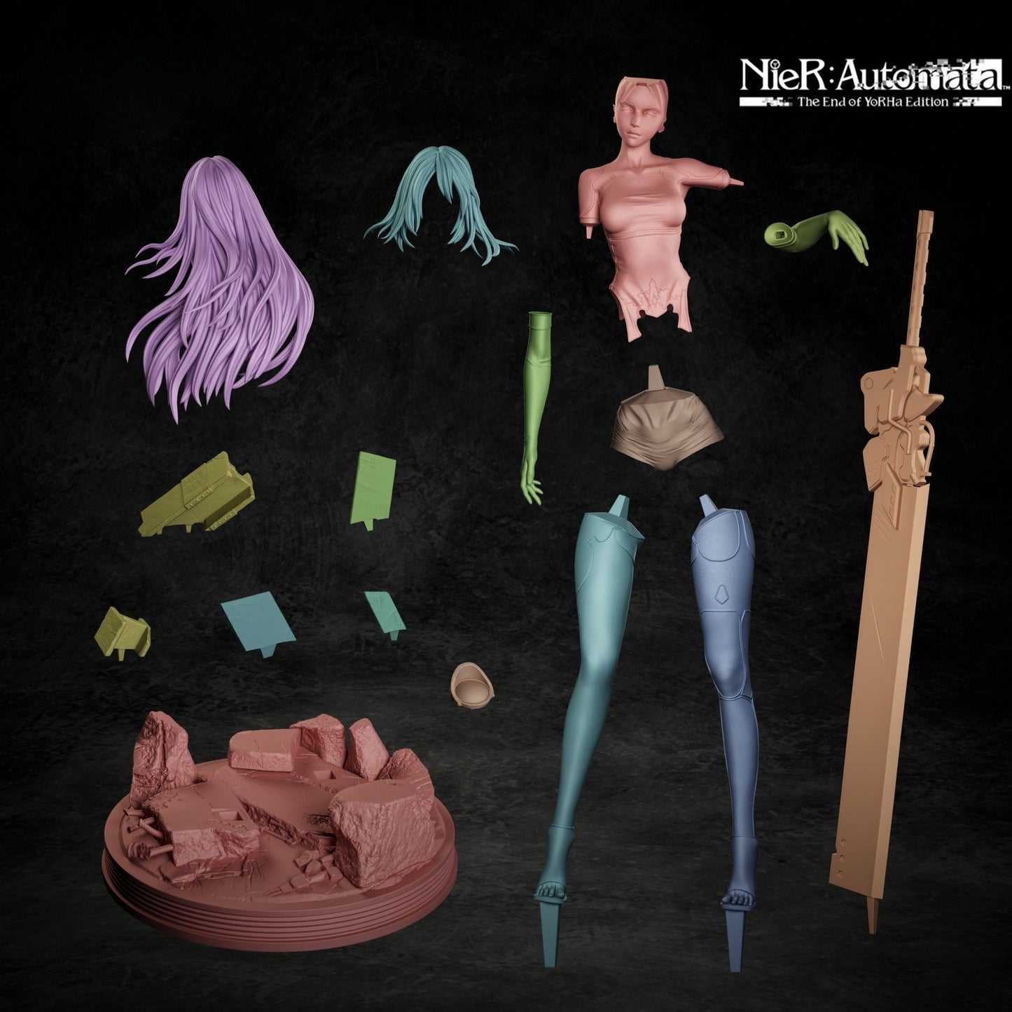 3915 A2 - NieR: Automata - STL 3D Print Files