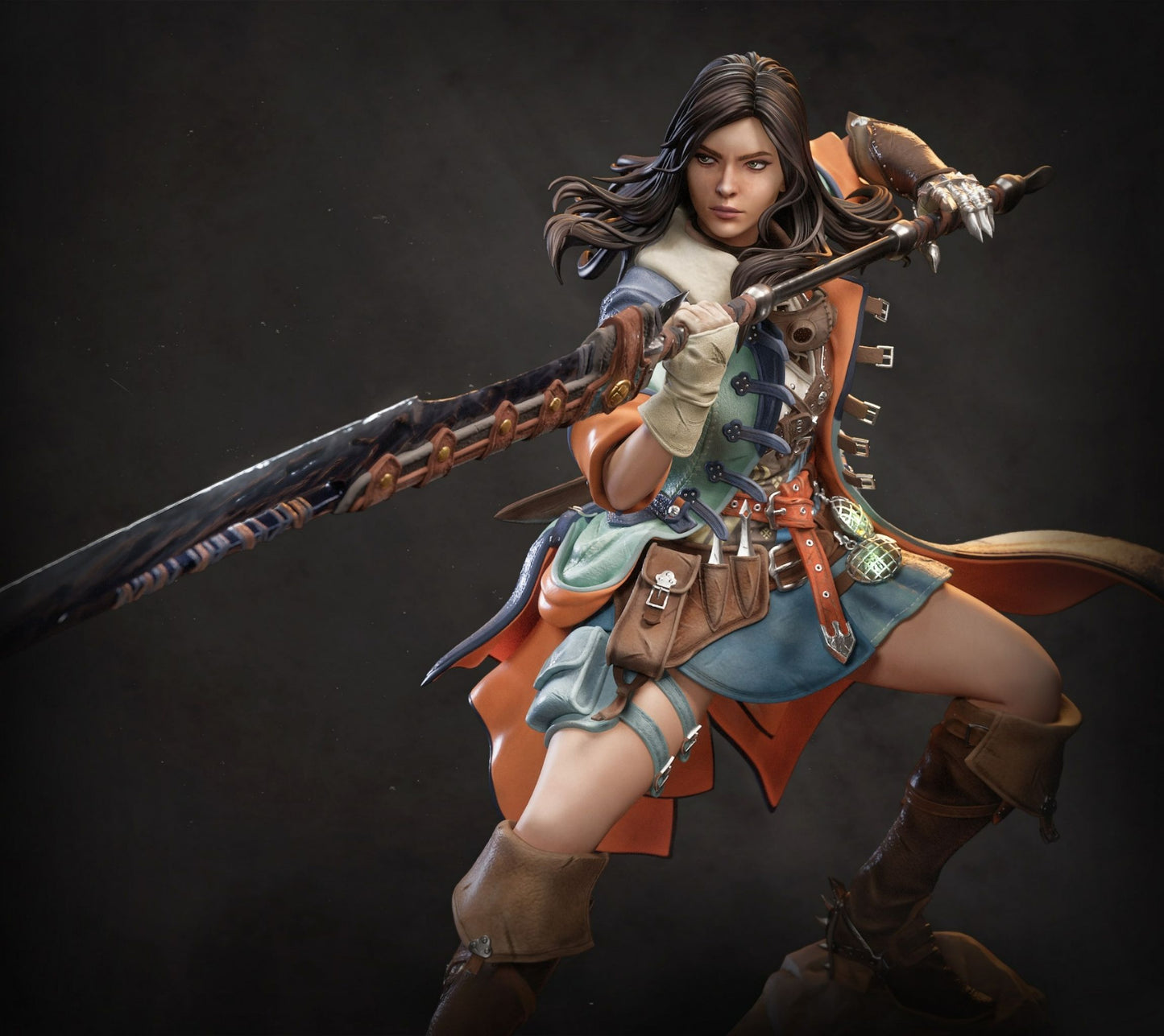 3768 Female Hunter - Monster Hunter - STL 3D Print Files