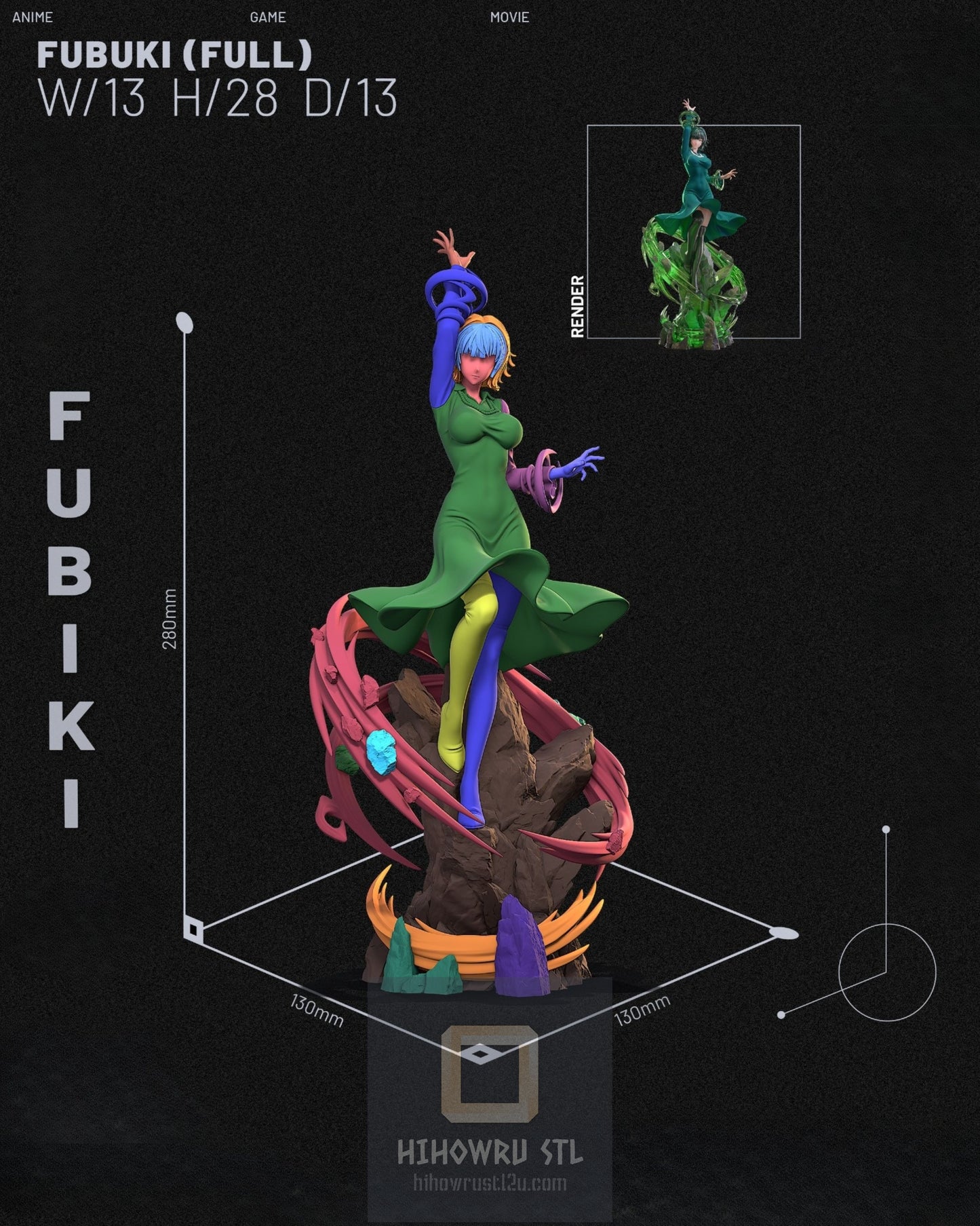 4616 Fubuki NSFW - One Punch Man - STL 3D Print Files