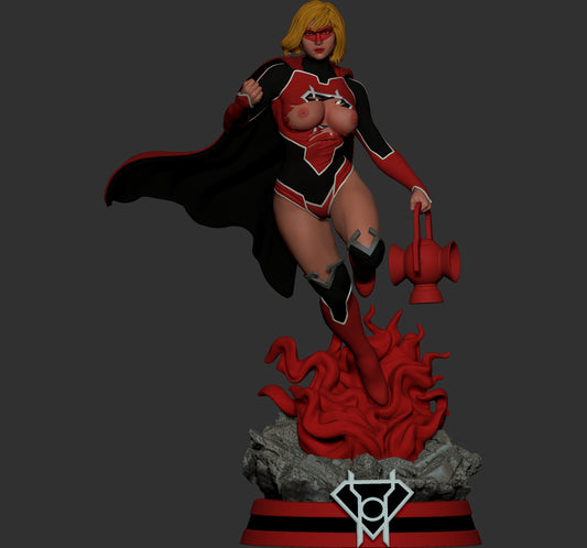3983 Supergirl Kara Zor-El NSFW - Red Lantern - STL 3D Print Files