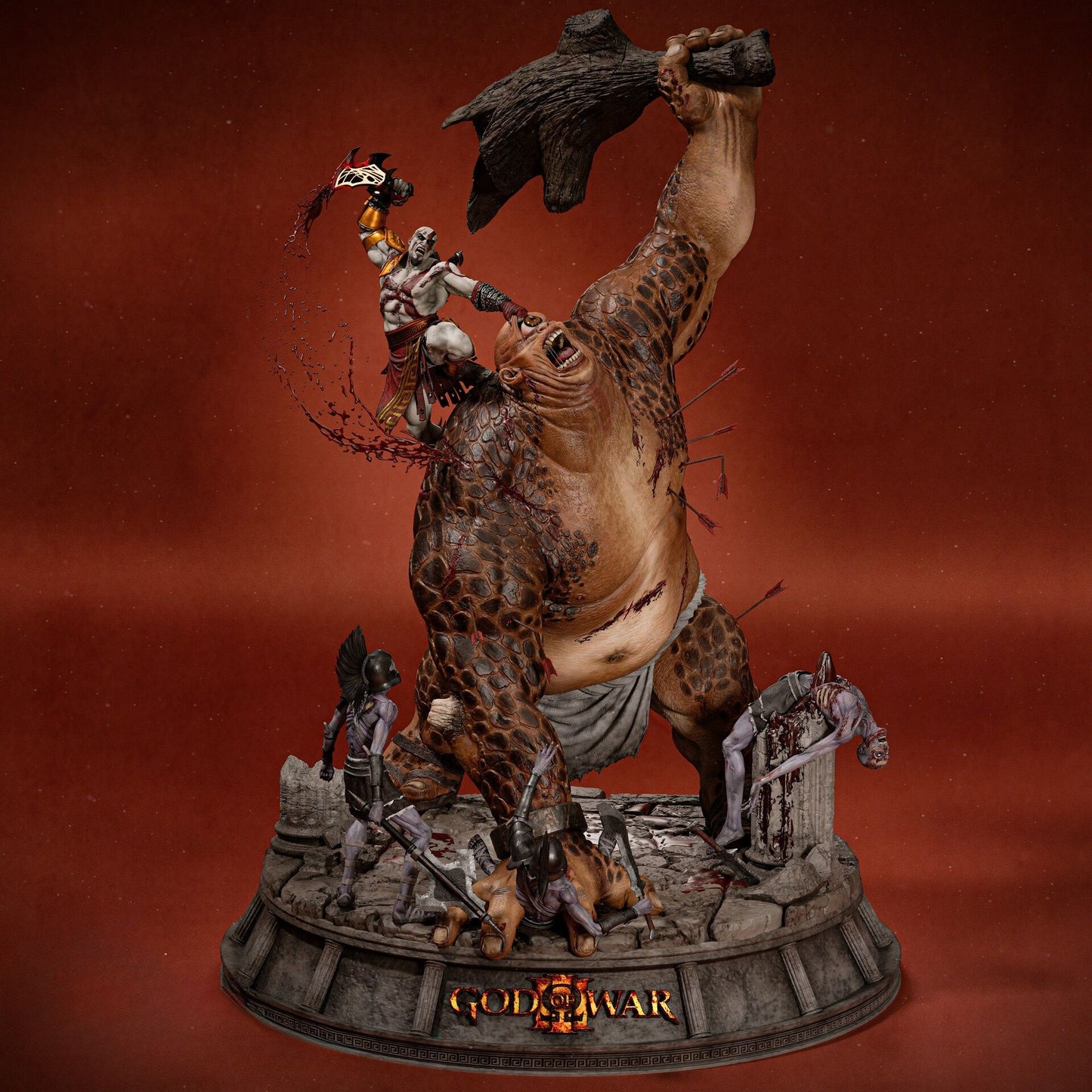 3851 Kratos VS Cyclope - God Of War - STL 3D Print Files