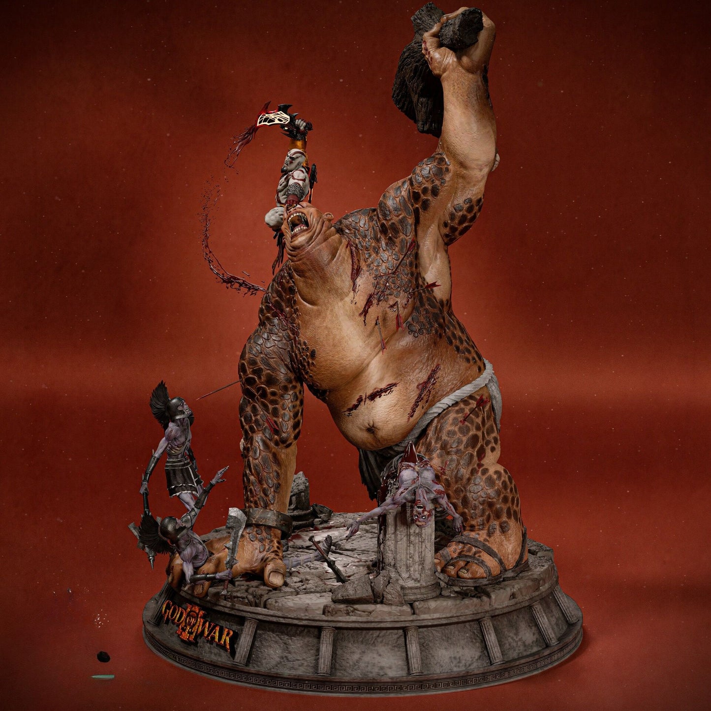 3851 Kratos VS Cyclope - God Of War - STL 3D Print Files