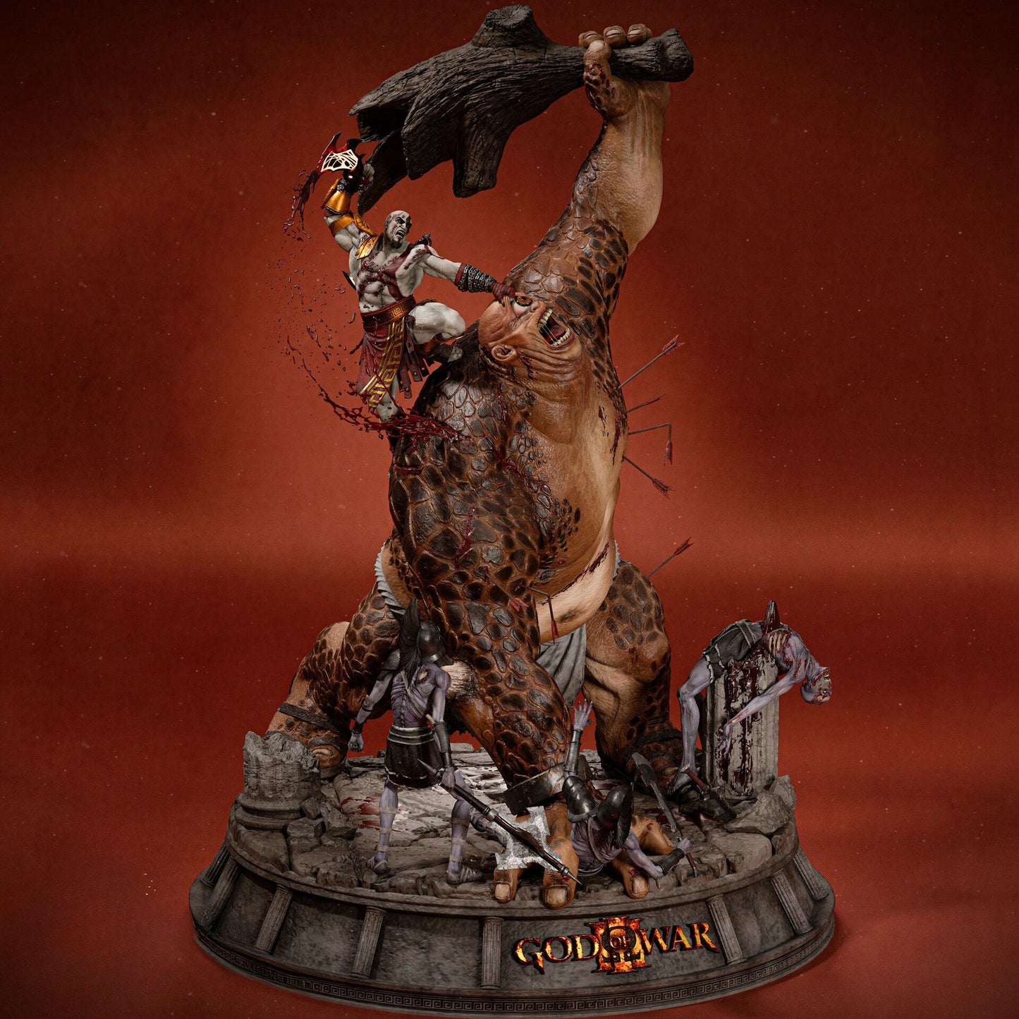 3851 Kratos VS Cyclope - God Of War - STL 3D Print Files
